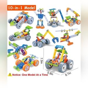 10 in 1 STEM Toys for 4 5 6 7 8+ Year Old Boy Girl Birthday Gifts Building Toys